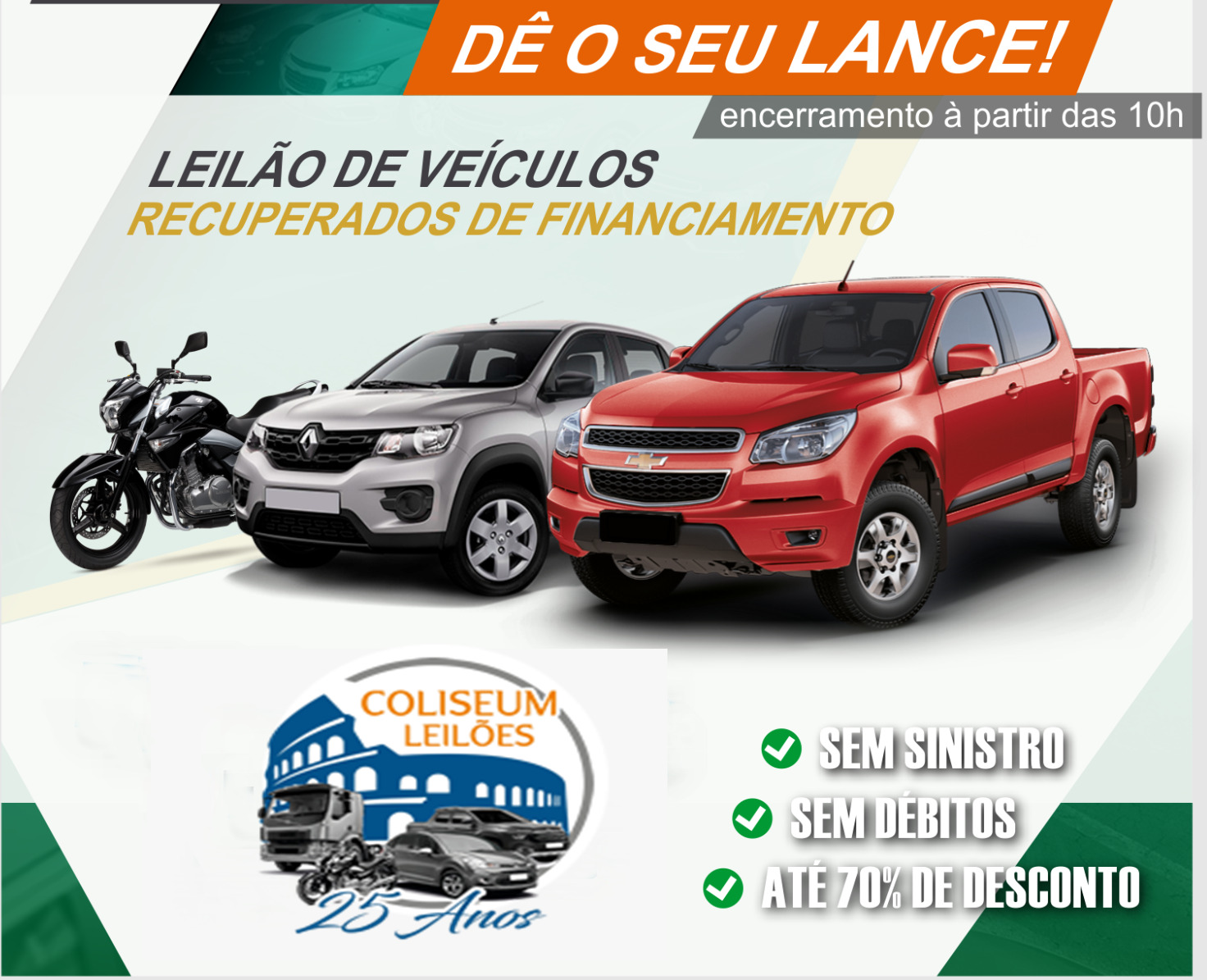 LEILÕES DE MOTOS E VEÍCULOS 